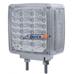 39 LED Reflector Double Face Turn Signal Light (Driver) - Amber & Red LED/Clear Lens - United Pacific 39379