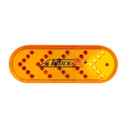 35 LED 6" Reflector Oval Sequential Turn Signal Light - Amber LED/Amber Lens - United Pacific 39475B