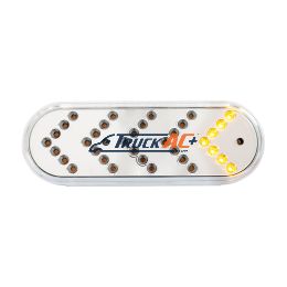 35 LED 6" Reflector Oval Sequential Turn Signal Light - Amber LED/Clear Lens - United Pacific 39477