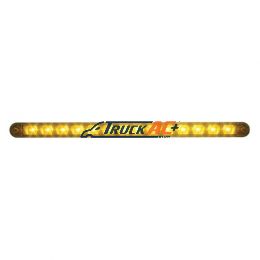 14 LED 12" Turn Signal Light Bar With Bezel - Amber LED/Amber Lens - United Pacific 39606
