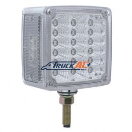 39 LED Reflector Double Face Turn Signal Light (Passenger) - Amber & Red LED/Clear Lens - United Pacific 39683