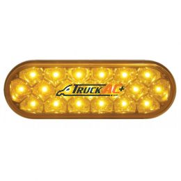 19 LED 6" Oval Reflector Turn Signal Light - Amber LED/Amber Lens - United Pacific 39704
