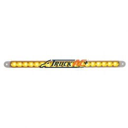 19 LED 12" Reflector Turn Signal Light Bar - Amber LED/Clear Lens - United Pacific 39775B