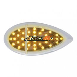 39 LED Flush Mount "Teardrop" Turn Signal Light - Amber LED/Chrome Lens - United Pacific 39947