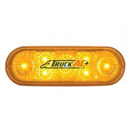 7 LED 6" Oval Reflector Turn Signal Light - Amber LED/Amber Lens - United Pacific 39977