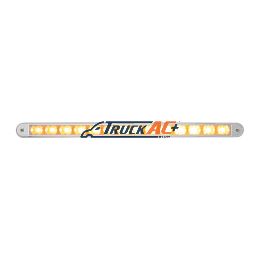 14 LED 12" Auxiliary Warning Light Bar With Bezel - Amber LED/Clear Lens - United Pacific 37190