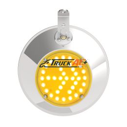 8-1/2" 430 Stainless Steel Convex Mirror With LED - Driver - United Pacific 86503