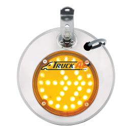 4084L, 8-1/2" 430 Stainless Steel Convex Heated Mirror With LED - Driver - United Pacific 86505