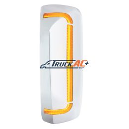 59 LED Chrome Mirror Cover With Sequential LED For 2012-2024 Volvo VNL - Driver - United Pacific 42232