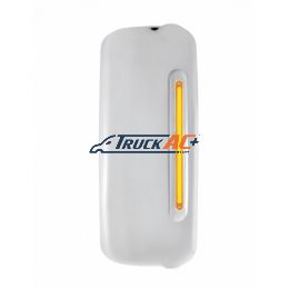 Mirror Cover With 24 Amber LED 12" GloLight For 2005+ Freightliner Century/Columbia- Passenger-Amber Lens - United Pacific 42399