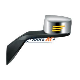 82361058 Chrome Hood Mirror Assembly With Sequential LED Turn Signal For 2004-2017 Volvo VNL-Driver - United Pacific 42234