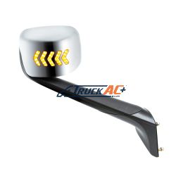 A2273566003 Hood Mirror Assembly W/LED Lights On Mirror Cover & Glass For 2018-2025 Cascadia - Heated/Passenger - United Pacific 42249