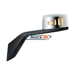 Hood Mirror Assembly W/LED Lights On Mirror Cover & Glass For 2018-2024 Volvo VNL - Driver - United Pacific 42250