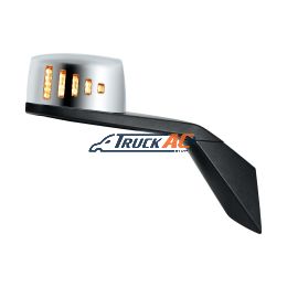 Hood Mirror Assembly W/LED Lights On Mirror Cover & Glass For 2018-2024 Volvo VNL - Passenger - United Pacific 42251
