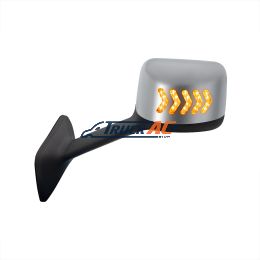 Chrome Plastic Hood Mirror Assembly With Sequential LED Turn Signals For 2018-2024 International LT-Driver - United Pacific 42252