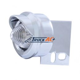 9 LED Beehive Mud Flap Hanger End Light With Visor - Red LED/Clear Lens - United Pacific 10987