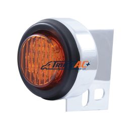9 LED Mud Flap Hanger End Light With Grommet - Amber LED/Amber Lens - United Pacific 10990