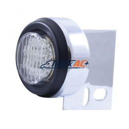 9 LED Mud Flap Hanger End Light With Grommet - Red LED/Clear Lens - United Pacific 10993