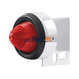 9 LED Beehive Mud Flap Hanger End Light With Grommet - Red LED/Red Lens - United Pacific 10995