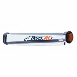 30" Heavy Duty Mud Flap Hangers With 9 LED End Cap & Grommet - Amber LED/Amber Lens (Pair) - United Pacific 67000