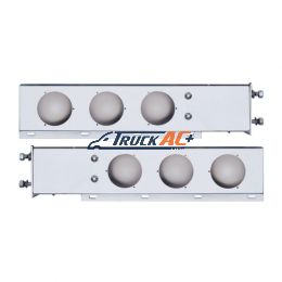 3-3/4" Bolt Pattern 430 SS Spring Loaded Light Bar With Three 4" Light Cutouts (Pair) - United Pacific 22300