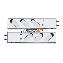 2-1/2" Bolt Pattern Stainless Spring Loaded Light Bar With 6X Oval Light Cutouts (Pair) - United Pacific 22304