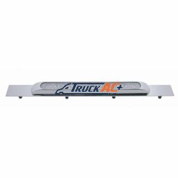 Chrome Top Mud Flap Plate With 11 LED 17" Light Bar & Bezel - Amber LED/Clear Lens (Each) - United Pacific 10393