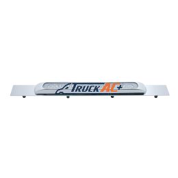 Chrome Top Mud Flap Plate With 11 LED 17" Light Bar & Bezel - Red LED/Clear Lens (Each) - United Pacific 10394