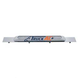 Chrome Top Mud Flap Plate With 11 LED 17" Light Bar - Red LED/Clear Lens (Each) - United Pacific 10398