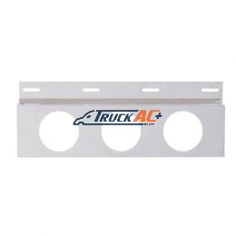 Stainless Top Mud Flap Bracket - Three 4" Light Cutout (Each) - United Pacific 10640