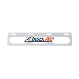 Stainless Top Mud Flap Bracket - 3 Oval Light Cutout (Each) - United Pacific 10657