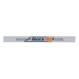 Chrome Top Mud Flap Plate With 23 LED 17" Reflector Light Bar - Amber LED/Clear Lens (Each) - United Pacific 20867