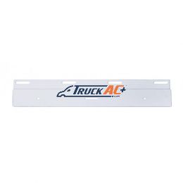 Stainless Top Mud Flap Plate - 17" Light Bar Cutout (Each) - United Pacific 21396