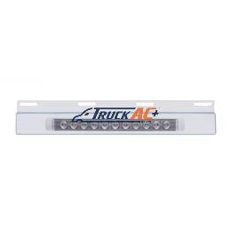 Stainless Top Mud Flap Plate With 11 LED 17" Light Bar - Red LED/Clear Lens (Each) - United Pacific 21424