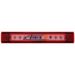 10 LED Conspicuity Reflector Plate Light With Red Reflector - Red LED/Clear Lens (Each) - United Pacific 37167