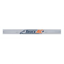 Chrome Top Mud Flap Plate With Two 14 LED 12" Light Bars - Red LED/Chrome Lens (Each) - United Pacific 37219