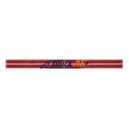 Chrome Top Mud Flap Plate With Four 14 LED 12" Light Bars - Red LED/Red Lens (Each) - United Pacific 37222