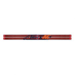 Chrome Top Mud Flap Plate With Four 19 LED 12" Reflector Light Bars - Red LED/Red Lens (Each) - United Pacific 37225