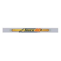 Chrome Top Mud Flap Plate With 23 SMD LED Light Bar & Bezel - Amber LED/Amber Lens (Each) - United Pacific 37318