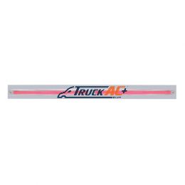 Chrome Top Mud Flap Plate With Two 24 LED 12" GloLight Bars - Red LED/Clear Lens (Each) - United Pacific 63813