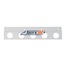 Stainless Top Mud Flap Plate - Five 2" Light Cutout - United Pacific 21397