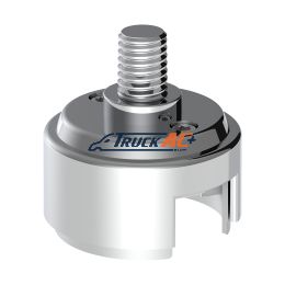 1/2"-13 Thread-On Shift Knob Mounting Adapter For Eaton Fuller Style 13/15/18 Shifter - Chrome - United Pacific 70589B