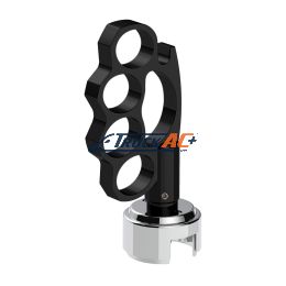 Knuckle Gearshift Knob With 13/15/18 Speed Adapter - Black - United Pacific 70598