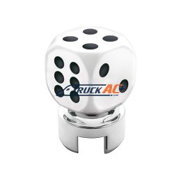 White Dice Gearshift Knob With 13/15/18 Speed Adapter - United Pacific 70616