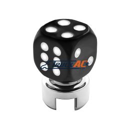 Black Dice Gearshift Knob With 13/15/18 Speed Adapter - United Pacific 70617