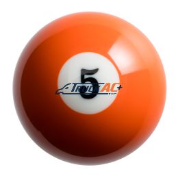 Number 5 Pool Ball Gearshift Knob - Gloss Orange - United Pacific 70755