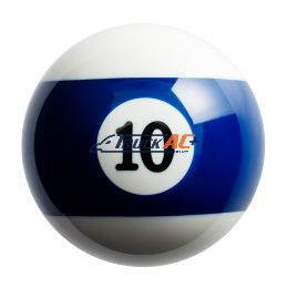 Number 10 Pool Ball Gearshift Knob - Gloss Blue Striped - United Pacific 70759