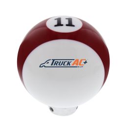 Number 11 Pool Ball Gearshift Knob - Gloss Red Striped - United Pacific 70760