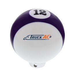 Number 12 Pool Ball Gearshift Knob - Gloss Purple Striped - United Pacific 70761