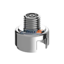 M30X3.5 Thread-On Gearshift Knob Chrome Mounting Adapter For Eaton Fuller Style 13/15/18 Speed - Vertical - United Pacific 70776B